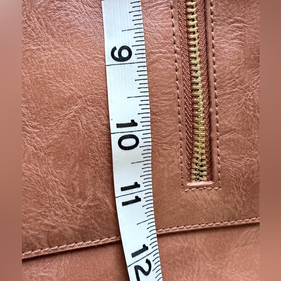 Elegant Tan Leather Backpack main image 5